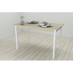 Стіл кухонний Ferrum-decor Беніта 75x120x70 Білий ДСП Сонома 16мм (BEN0032) Рівне