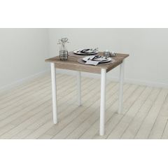 Стіл кухонний Ferrum-decor Агата 75x70x70 Білий ДСП Сонома Трюфель 16мм (AGA0033) Днепр