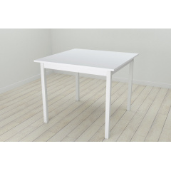 Стіл кухонний Ferrum-decor Дієго 75x90x90 Білий ДСП Біле 16мм (DIE0022) Шостка