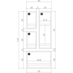 Комплект полиць GoodsMetall у стилі LOFT 1150х500х250 П1 Львів
