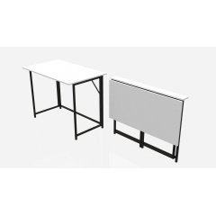 Стол раскладной Морис Ferrum-decor 750x1000x600 Черный металл ДСП Белый 16 мм (MORI001) Стрий