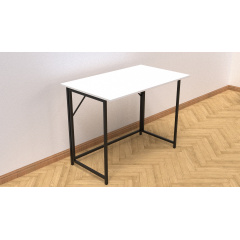 Стол раскладной Морис Ferrum-decor 750x1000x600 Черный металл ДСП Белый 16 мм (MORI001) Стрий