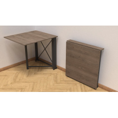 Стол-книжка трансформер Орион 1 Ferrum-decor 750x810x730 Черный металл ДСП Дуб Сонома Трюфель 16 мм (ORI105) Молочанськ