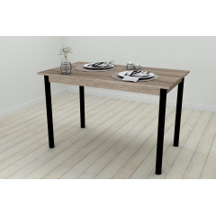 Стіл кухонний Ferrum-decor Беніта 75x120x60 Чорний ДСП Сонома Трюфель 16мм (BEN0005) Лубны