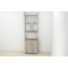 Етажерка 4/60 Ferrum-decor Серії Конект із тумбою 179x60x28 Сірий ДСП Сонома Трюфель (FD1081) Чернігів