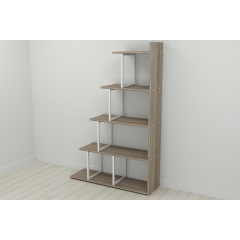 Етажерка Ferrum-decor Стелла 1600x1020x300 Білий метал ДСП Дуб Сонома Трюфель (STEL019) Кропивницький
