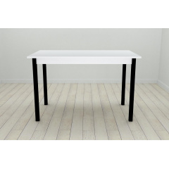 Стіл кухонний Ferrum-decor Маріо 75x120x60 Чорний ДСП Біле 16мм (MAR0001) Нововолинськ