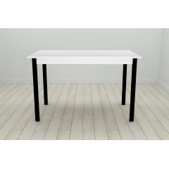 Стіл кухонний Ferrum-decor Беніта 75x120x80 Чорний ДСП Біле 16мм (BEN0015) Мукачево