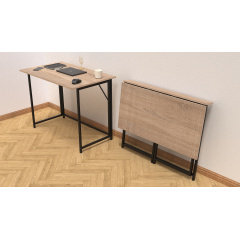 Стол раскладной Морис Ferrum-decor 750x1000x600 Черный металл ДСП Дуб Сонома 16 мм (MORI004) Тернопіль