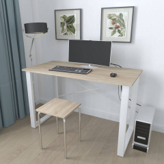 Письмовий стіл Ferrum-decor Драйв 750x1200x600 Білий метал ДСП Дуб Сонома 16 мм (DRA039) Луцьк