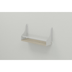 Полка настенная Ferrum-decor Изи 260x600x150 металл Белый ДСП Сонома 16 мм (IZI0032) Харьков