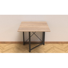 Стол-книжка трансформер Орион 1 Ferrum-decor 750x810x730 Черный металл ДСП Дуб Сонома 16 мм (ORI104) Харків