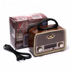 Радио ретро Knstar- 1183BT плеер USB/sd/mp3/bluetooth FM/AM/SW с подсветкой от батареек и сети Киев