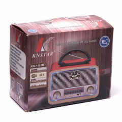 Радио ретро Knstar- 1183BT плеер USB/sd/mp3/bluetooth FM/AM/SW с подсветкой от батареек и сети Киев