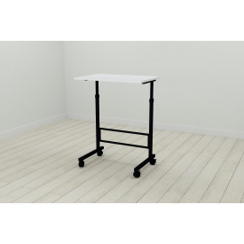 Стол приставной Ferrum-decor Амиго 62x60x40 металл Черный ДСП Белое 16мм (AMI0001)