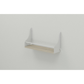 Полка настенная Ferrum-decor Изи 260x600x150 металл Белый ДСП Сонома 16 мм (IZI0032)