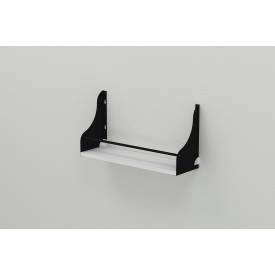 Полка настенная Ferrum-decor Изи 260x600x150 металл Черный ДСП Белое 16 мм (IZI0022)