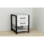 Тумба Ferrum-decor Вивьен 2/1 50x41x40 см Черный с белым (XK00127) Киев