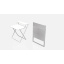 Стол трансформер Компакт 2 Ferrum-decor 750x790x720 Белый металл ДСП Белый 16 мм (KOM208) Тернополь