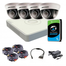 Фото - Комплект відеоспостереження Hikvision HD-TVI 4IN 2MP + HDD Комплект відеоспостереження Hikvision HD-TVI 4IN 2MP + HDD