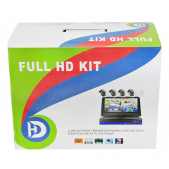 Комплект відеоспостереження бездротової DVR KIT CAD Full HD UKC 8004/6673 WiFi 4ch набір на 4 камери Суми