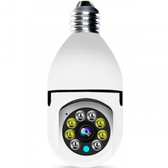 IP камера видеонаблюдения RIAS L1 E27 Wi-Fi PTZ 2MP панорамная White (3_00328) Гуляйполе