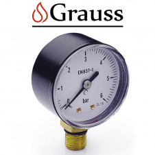 Манометр радіальний Grauss (нижнє підключення) 50мм 502R-4 1/4"