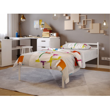 Кровать Метакам Комфорт-1 2000(1900)х800 мм белый