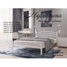Кровать Металл-Дизайн Маргарита 1900(2000)х800(900) мм черный бархат