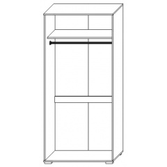 Шкаф Сокме Рио 900 1950x530x900 мм сонома/мокка Бровары