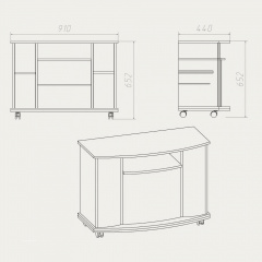 Тумба под ТВ Компанит NEW Америка 910x650x440 бук Киев