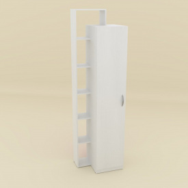 Шкаф-8 Компанит 600(400)х2150(1950)х464 мм нимфея альба