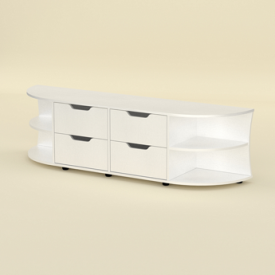 Тумба под ТВ Компанит Одесса 1700x484x400 мм Нимфея Альба