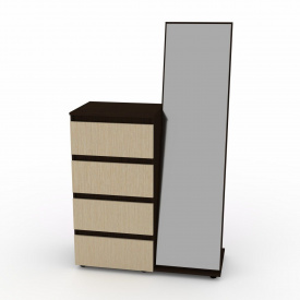 Комод дзеркало Компаніт 1000х1660х450 мм венге