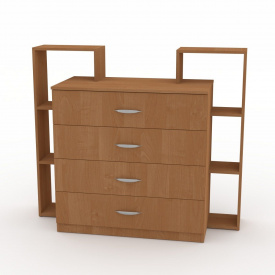 Комод-4-2 Компаніт 1300(904)х1100(900)х470мм вільха