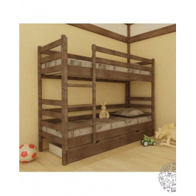 Ліжко двоярусне Мебигранд Соня без ящиків 800x2000 мм горіх світлий