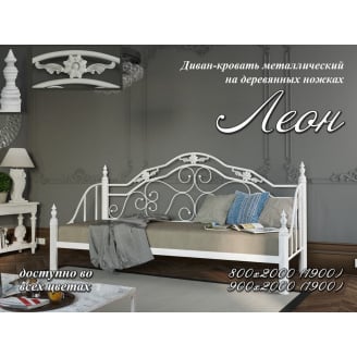 Диван Металл-Дизайн Леон 1900(2000)х800(900) мм черный бархат
