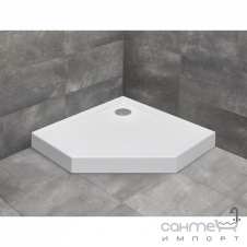Акриловый пентагональный душевой поддон Radaway Doros PT Compact 900x900 SDRPTP9090-05 белый