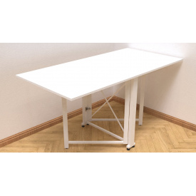 Стол-книжка трансформер Орион 2 Ferrum-decor 750x1520x730 Белый металл ДСП Белый 16 мм (ORI208)