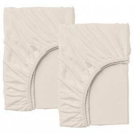 Набір простирадла на резинці Cosas BEIGE Ранфорс 140х200х20 см 2 шт Бежевий