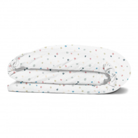 Євро підковдра Cosas COLOR BLOTS Ранфорс 200х220 см Білий