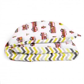 Підліткова підковдра Cosas FIRE TRUCK Ранфорс 155х215 см Червоний