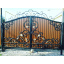 Кованые ворота с профнастилом классические с орнаментом Legran Конотоп