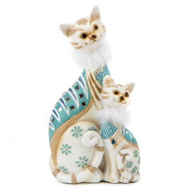 Фигурка интерьерная Family of white cats 28 см ArtDeco AL117949