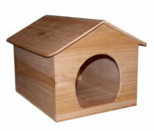 Деревянный домик для кошек №1