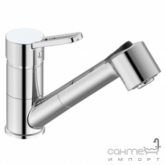 Смеситель для кухни с вытяжным изливом Imprese Liben-M f03404001AB хром Сумы