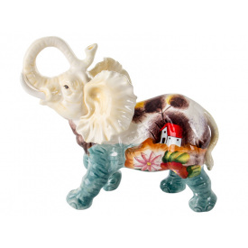 Фигурка декоративная Слоник с домиком 22 см Lefard AL113805
