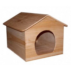 Деревянный домик для кошек №1