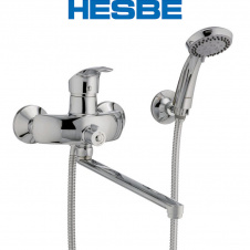 Смеситель для ванны длинный нос HESBE Mars EURO (Chr-006)