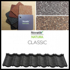 Композитна черепиця Novatik NATURA CLASIC dark moon (чорний) Буча